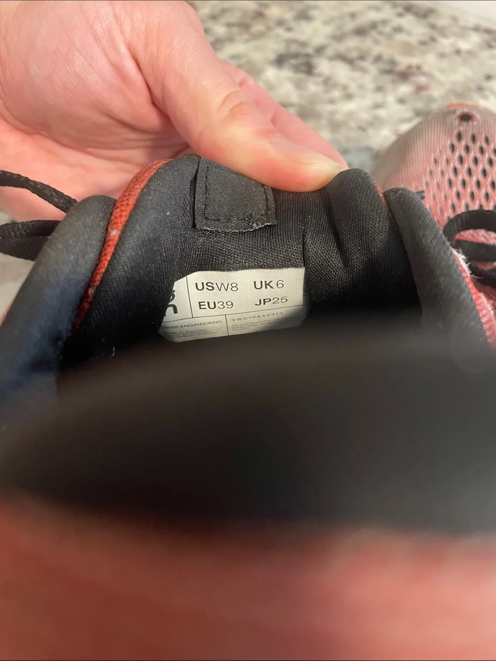 On Running Women’s Athletic Shoes in red and White 8 used
